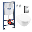 GROHE - Grohe Pack WC Bâti Rapid SL + Cuvette Villeroy&Boch Architectura sans bride fixations invisibles (Architectura2Perfect-1) - vignette