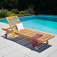 HAPPY GARDEN - Bain de soleil pliant en teck LOMBOK - vignette