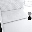 AURLANE - Receveur à poser en materiaux composite SMC - Finition ardoise blanc mat - 90x120 cm - ROCK 2 WHITE - vignette