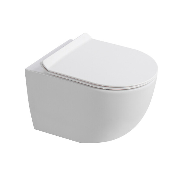 CERAMIA - PixL WC suspendu en céramique Vortex , fixations invisibles + abattant Soft-Close, Blanc mat (CEPX010RTORPWM) - large