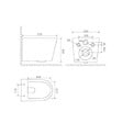 CERAMIA - Vortex rimless WC suspendu 53,5 cm sans bride avec abattant SoftClose, effet Vortex, noir mat (CE142010RTORPBKM) - vignette
