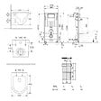 VILLEROY & BOCH - Pack WC Bâti-support sol mur Villeroy & Boch + WC sans bride SAT Vortex + Abattant SoftClose + Plaque noire (VCNVORTEX4) - vignette