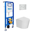 ROCA - Pack WC bâti-support + WC suspendu sans bride Ceramia avec abattant SoftClose + plaque (ROCE14WT05-FR) - vignette