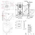 GROHE - Pack WC Bâti-support autoportant Rapid SL + WC SAT Vortex sans bride + Abattant SoftClose + Plaque chrome (PROVORTEX1) - vignette