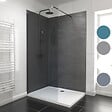 AURLANE - Pack de 2 Panneaux Muraux Pierre Ardoise 90+120x210 cm avec Profilés NOIR MAT - STONE'IT - vignette