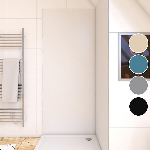 AURLANE - Panneau Mural Finition Aluminium Blanc 80 x 210 cm - WALL'IT BLANC - large