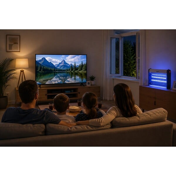INTEC - Lampe Anti Moustique Intérieur Extérieur 2500V Technologie LED 8W Surface 60m² Elimine Mouches Moucherons & Insectes volants - large