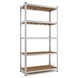 INTEC - Etagère de Rangement 5 niveaux Bois MDF réglables 90x40xH180cm Rayonnage métal Charge 875kg - Garage Atelier Cellier INTEC - vignette