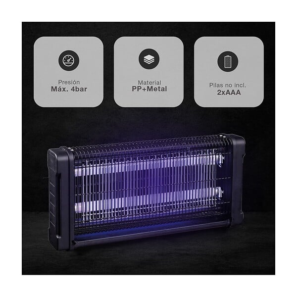 INTEC - Lampe Anti Moustique Néon UV 30W Intérieur/Extérieur Piège à Insectes 100m² Grille Haute Tension Anti Mouches Insectes volants - large
