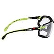 3M - Lunettes 3M™ Solus™ 1000 traitement Scotchgard™ - Branches Vert/Noir - Joint amovible  Transparent - vignette