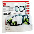 3M - Lunettes 3M™ Solus™ 1000 traitement Scotchgard™ - Branches Vert/Noir - Joint amovible  Transparent - vignette