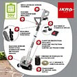 IKRA - Nettoyeur de Terrasse sans fil Batterie 20V 2.0Ah Double brosses rotatives + Batterie & Chargeur Raccord tuyau d'eau IKRA - vignette
