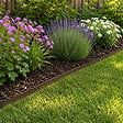 GT GARDEN - Bordure de jardin flexible marron - 5 cm x 10 mètres avec 20 piquets d'ancrage - vignette