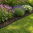 GT GARDEN - Bordure de jardin flexible noire - 5 cm x 10 mètres avec 20 piquets d'ancrage - vignette