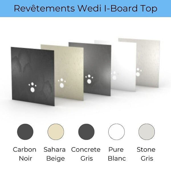 WEDI - Habillage bati support Wedi I Board avec revetement Wedi I Board top stone gris - large