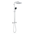 GROHE - Vitalio Comfort 250 Colonne de douche avec mitigeur thermostatique + Douche de tête + Douchette 2 jets, chrome (26696002X) - vignette