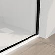 AURLANE - Paroi de douche avec pivot 100+40x195cm - Sérigraphie type Briques et Profilés Noir - DARK BLOCKS - vignette