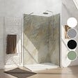 AURLANE - Pack de 2 Panneaux Muraux Pierre Wood Stone 90+120x210 cm avec Profilés ANODISE BRILLANT - STONE'IT - vignette