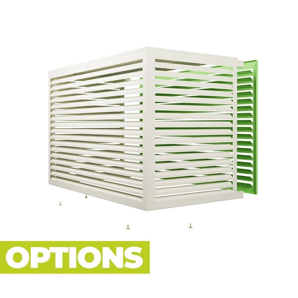 DECOCLIM - Cache unité extérieure en aluminium blanc crème taille XXL - DECOCLIM-23AXXL9001 - large