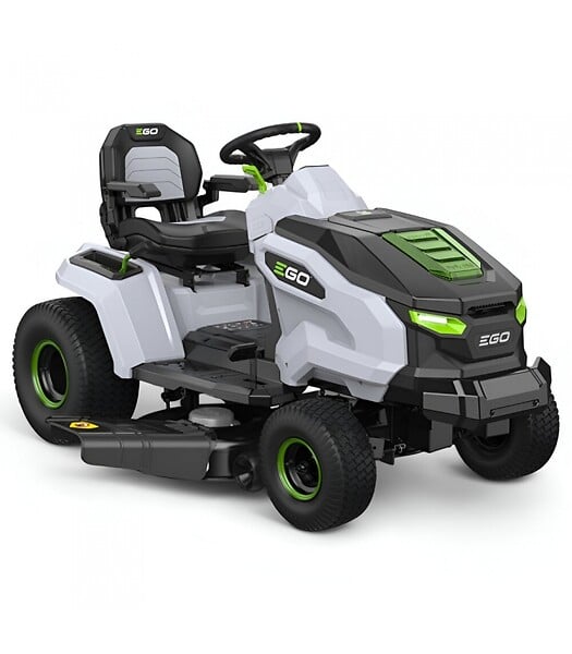 EGO POWER+ - Tondeuse électrique autoportée avec pack batteries 15 Ah et chargeur mural, coupe mulching 107 cm - EGO TR4201E - large