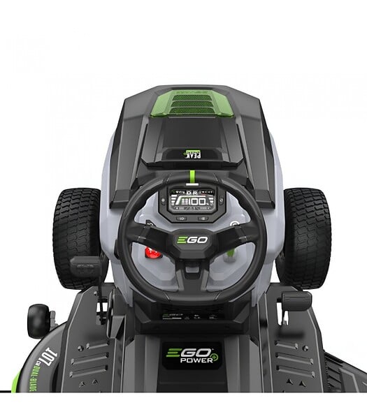 EGO POWER+ - Tondeuse électrique autoportée avec pack batteries 15 Ah et chargeur mural, coupe mulching 107 cm - EGO TR4201E - large