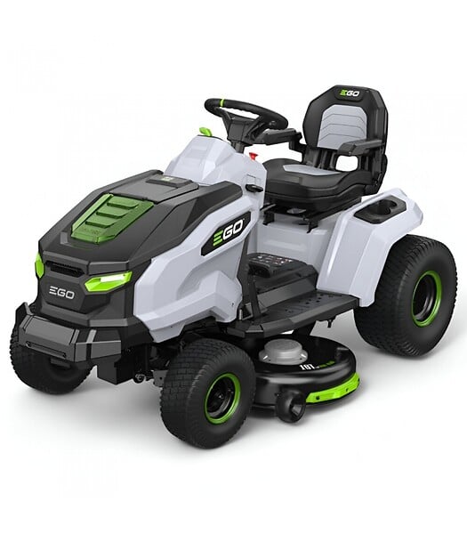 EGO POWER+ - Tondeuse électrique autoportée avec pack batteries 15 Ah et chargeur mural, coupe mulching 107 cm - EGO TR4201E - large