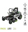 EGO POWER+ - Tondeuse autoportée sur batterie Zero Turn Ego coupe 107 cm ZT4201E avec chargeur mural - vignette