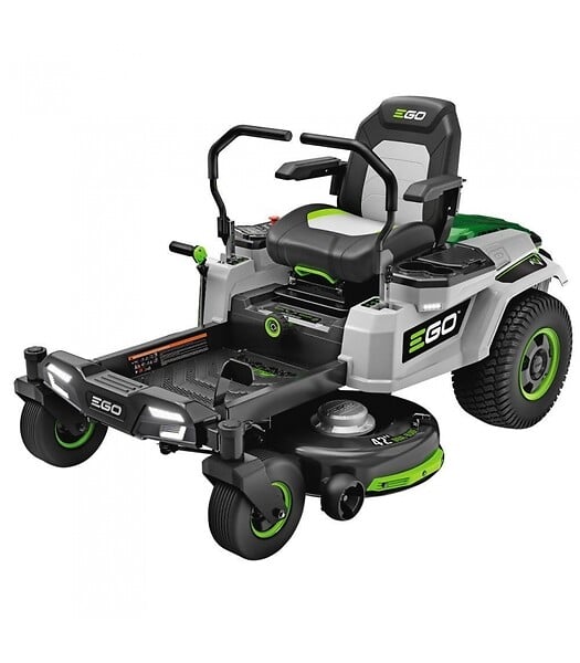 EGO POWER+ - Tondeuse autoportée sur batterie Zero Turn Ego coupe 107 cm ZT4201E avec chargeur mural - large