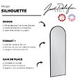 JACOB DELAFON - Miroir de salle de bain grande hauteur Silhouette 120x40cm, laqué Noir satiné - vignette