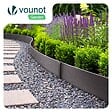 VOUNOT - Bordure de jardin PE flexible 20M x 8 CM avec piquets gris - vignette