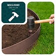 VOUNOT - Bordure de jardin PE haute flexible 20M avec piquets marron - vignette