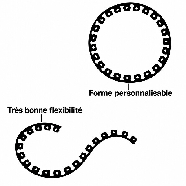 GT MARKET - Bordure de jardin flexible noire - 4 cm x 10 mètres avec 30 piquets d'ancrage - large