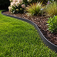 GT MARKET - Bordure de jardin flexible noire - 4 cm x 10 mètres avec 30 piquets d'ancrage - vignette