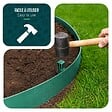 VOUNOT - Bordure de jardin PE flexible 20M x 8 CM avec piquets vert - vignette