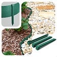 VOUNOT - Bordure de jardin PE flexible 20M x 8 CM avec piquets vert - vignette