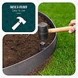VOUNOT - Bordure de jardin PE haute flexible 20M avec piquets gris - vignette