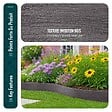 VOUNOT - Bordure de jardin PE haute flexible 20M avec piquets gris - vignette