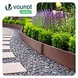 VOUNOT - Bordure de jardin PE flexible 20M x 8 CM avec piquets marron - vignette