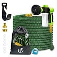 VOUNOT - Tuyau d’Arrosage Extensible 15m avec Récipient Savon et accessoires vert - vignette