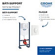 GROHE - Bâti-support autoportant Rapid SL Project 1.13 M + Plaque commande Skate Air blanc alpin - vignette