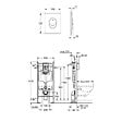 GROHE - Bâti-support autoportant Rapid SL Project 1.13 M + Plaque commande Skate Air blanc alpin - vignette