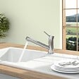 VILLEROY ET BOCH - Robinet cuisine rabattable  Como Shower window Inox + nettoyant - vignette