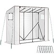TECTAKE - serre en plastique transparent blanc 200x77x170 cm robuste avec résistance aux intempéries - vignette