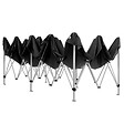 TECTAKE - Pavillon pliable Viola 3 x 6 m, aluminium, 6 panneaux latéraux noir - vignette