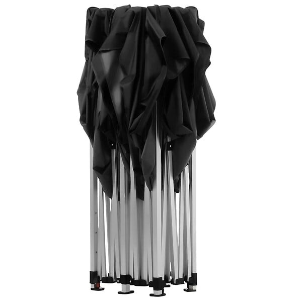 TECTAKE - Pavillon pliable Viola 3 x 6 m, aluminium, 6 panneaux latéraux noir - large