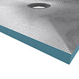 AURLANE - Receveur de Douche à Carreler 90x160 cm avec Bondes à Sortie Horizontale - Grille Noire - vignette