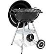TECTAKE - Barbecue sphérique à 2 roues, Ø 41,5 cm, cendrier amovible noir/gris - vignette