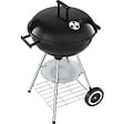 TECTAKE - Barbecue sphérique à 2 roues, Ø 41,5 cm, cendrier amovible noir/gris - vignette
