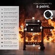 TECTAKE - barbecue charbon de bois noir avec bac réglable grille en acier chromé 110x64x104 cm - vignette