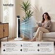 TECTAKE - Ventilateur colonne blanc silencieux économe énergie 3 modes 3 vitesses oscillation 90° écran tactile led - vignette